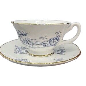 Vintage Teacup and Saucer by Royal Grafton  A.S. Cooper and Sons LTD Bermuda